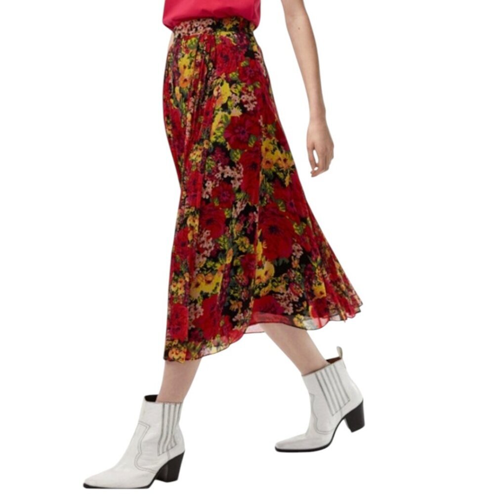 Aritzia Little Moon Peony Floral Midi Skirt I Size: 4